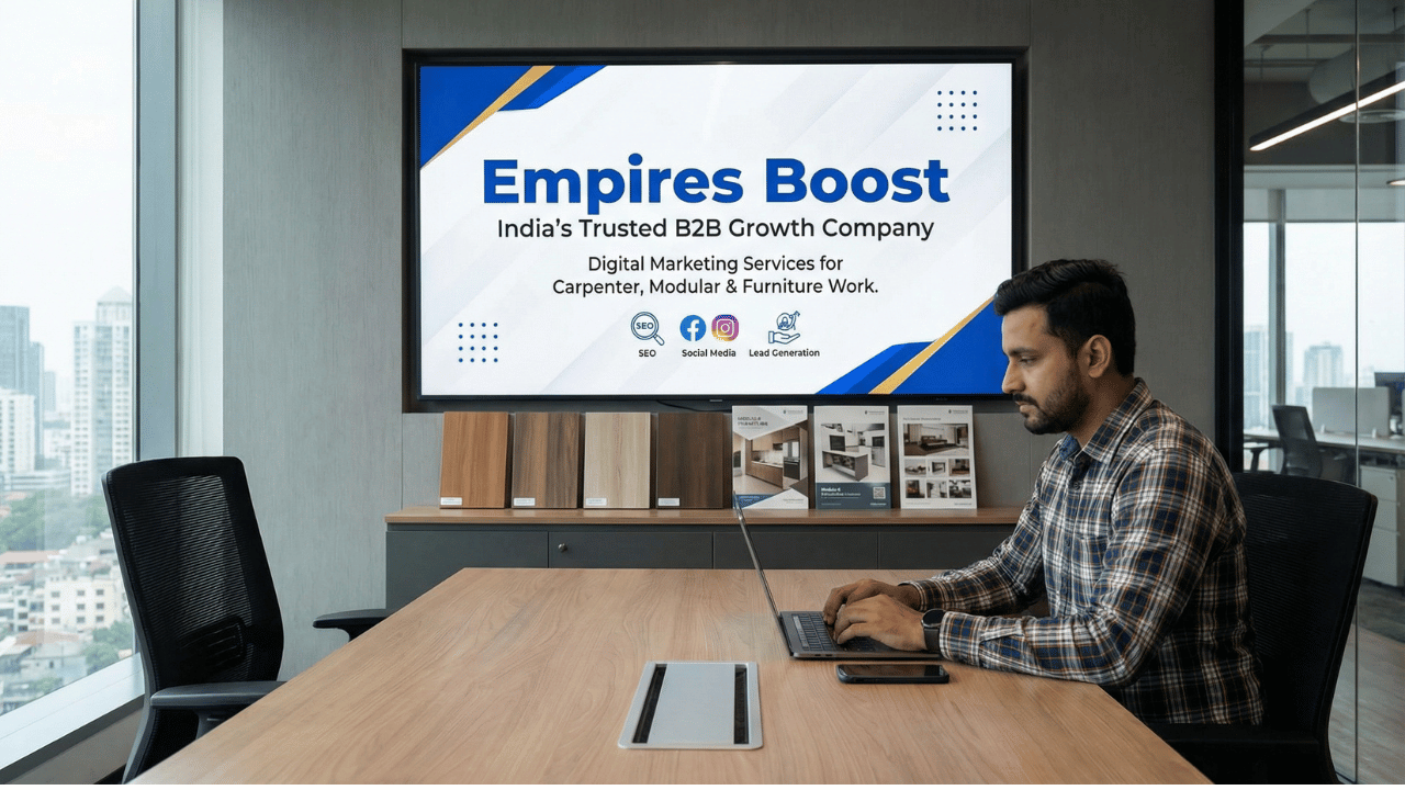 Carpenter, Modular & Furniture Work Digital Marketing Services Empires Boost – India’s Trusted B2B Growth Company