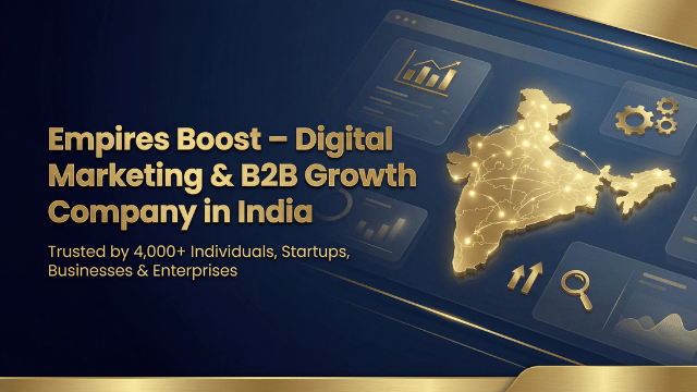 Empires Boost homepage banner showcasing digital marketing services and lead generation solutions